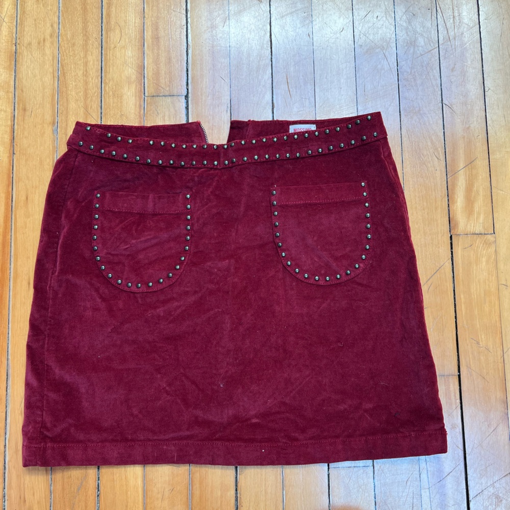 Mossimo Supply Co. Red Embellished Bubble Mini Skirt